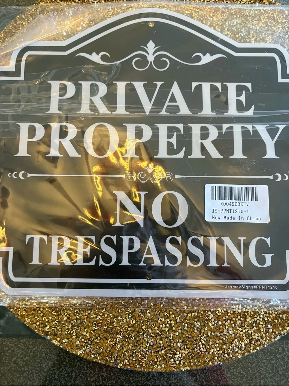 Private Property NWT Metal No Trespassing Sign - Metal Hardware ready to hang!